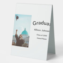 Bogen Foto Moderne, schlichte Graduierungsparty Tischaufsteller