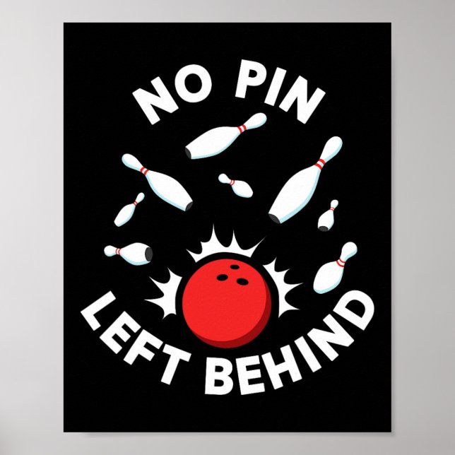 Bogen für Männer Frauen oder Kinder Bowling Team S Poster (Vorne)
