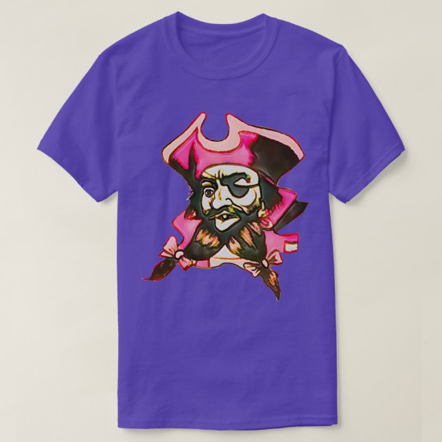 Bogen in Bart Rosa Pirat mit Bärenbogen T-Shirt (Design vorne)