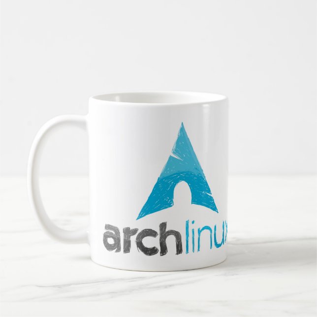 Bogen-Linux-Logo Kaffeetasse (Links)