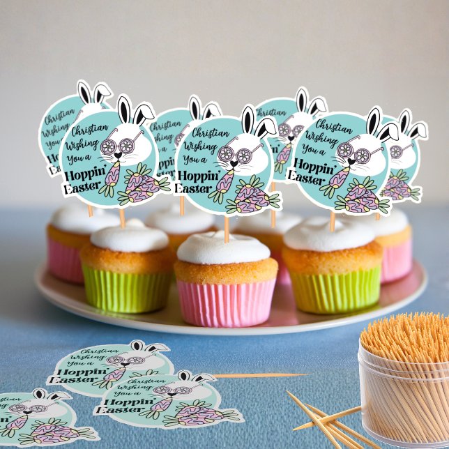 Bogen mit 14 Ostern Stickern Cupcake Toppers Aufkleber (Von Creator hochgeladen)