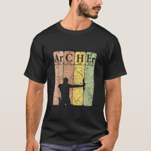 Bogen Periodensystems Elemente Jagd Bogenschießen T-Shirt