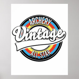 Bogen schießen vintage All-Star-Logo Poster