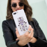 Bogen und Blüten floraler Lilac Case-Mate iPhone Hülle<br><div class="desc">Boho und rustikale Handycase mit handgezeichneter Abbildung von Bögen und Blume in lila lila.</div>