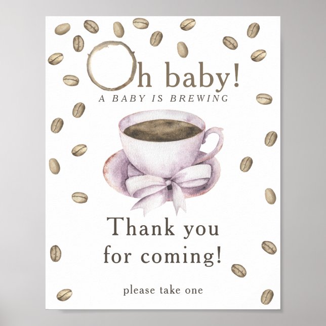 Bogen- und Kaffeebauer Danke für Ihr Kommen Poster (Vorne)