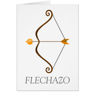 Bogen und Pfeil von Cupido. Flechazo.