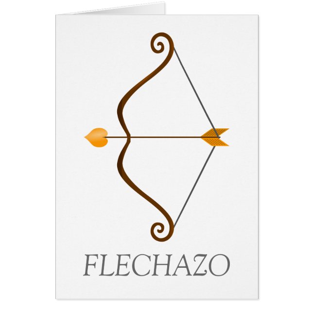 Bogen und Pfeil von Cupido. Flechazo. (Vorne)