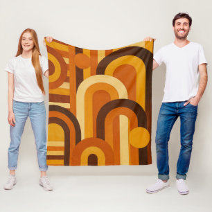 Bögen und Sonnenflecken Retro MCM geometrisches De Fleecedecke