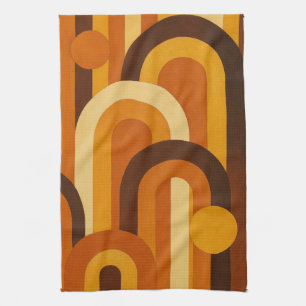 Bögen und Sonnenflecken Retro MCM geometrisches De Geschirrtuch