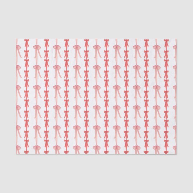 Bogen von Aquarellfarbe Rot und Rotes Coquette Seidenpapier (Vorderseite)