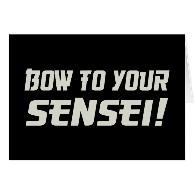 Bogen zu Ihrem Sensei! (Vorderseite (Horizontal))