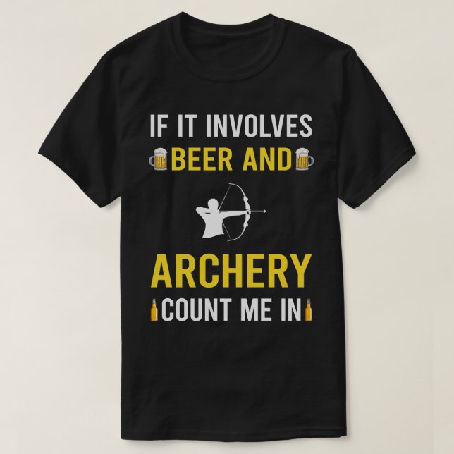 Bogenbogen für Bier und Bogenschießen T-Shirt (Design vorne)