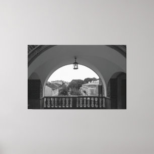 Bogenfenster in der Altstadt von Krakau, Polen Leinwanddruck