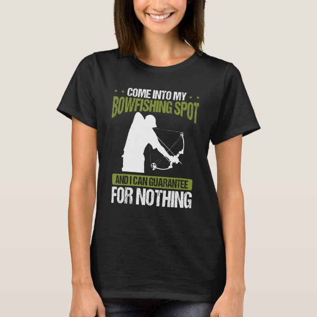 Bogenfischen Ort Luftboot Bogenjäger Fischer Bogen T-Shirt (Vorderseite)