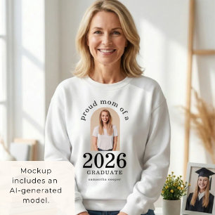 Bogenfoto Stolz Mutter des Absolventen von 2026 Sweatshirt