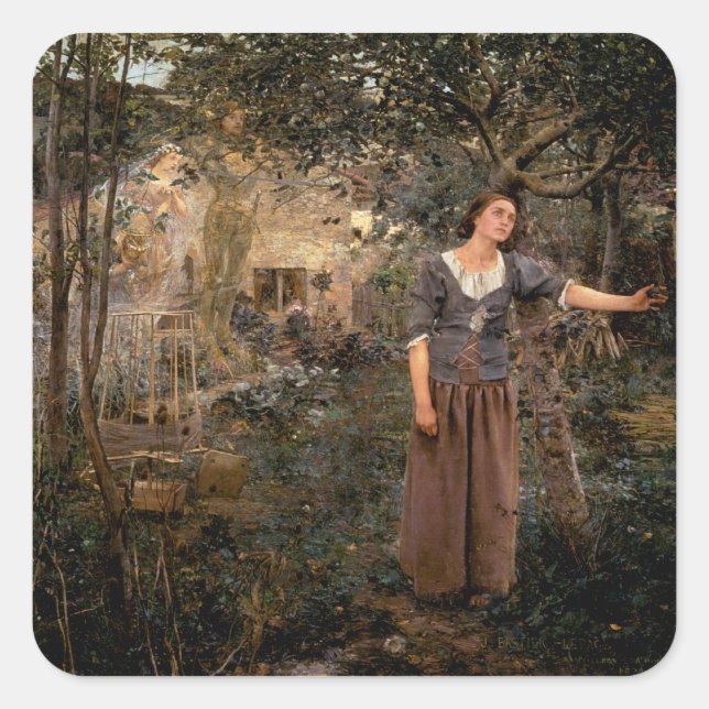 Bogenjacke Quadratischer Aufkleber (Vorderseite)