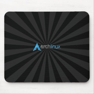 Bogenlinux-coole schwarze Sternexplosion Mousepad