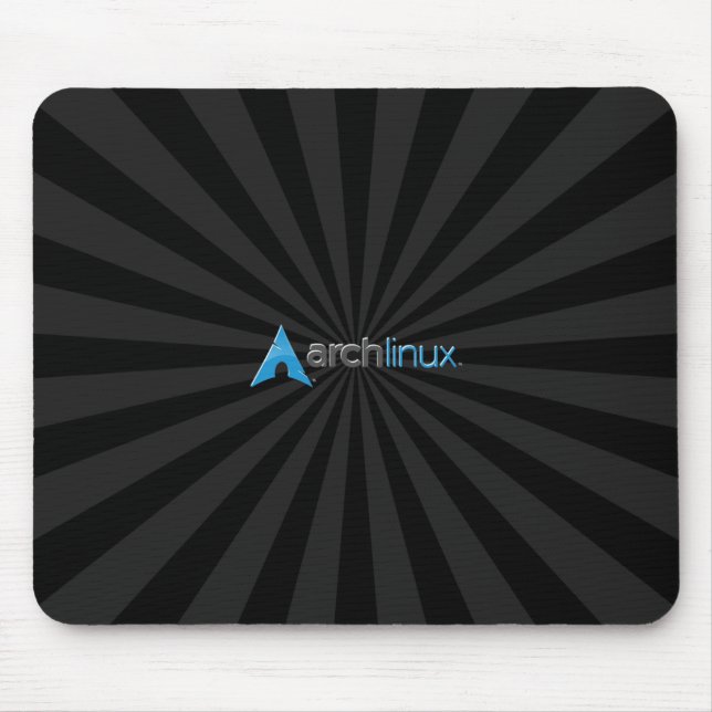 Bogenlinux-coole schwarze Sternexplosion Mousepad (Vorne)