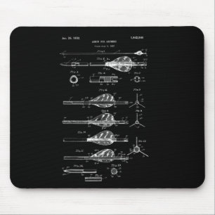 Bogenpfeile Vintages Design - zusammengesetztes T- Mousepad