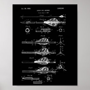Bogenpfeile Vintages Design - zusammengesetztes T- Poster