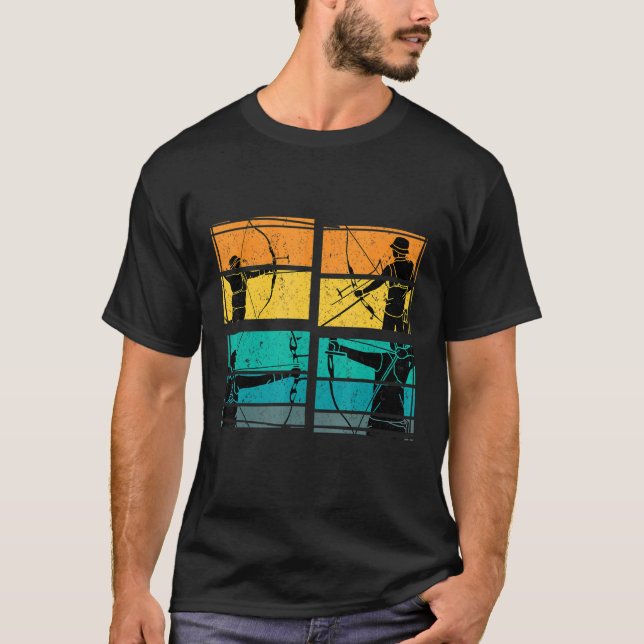 Bogenschießbühne Retro Vintag T-Shirt (Vorderseite)