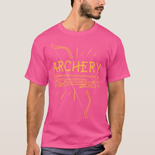 Bogenschießen der traditionellen Art Bow und Arrow T-Shirt (Vorderseite)