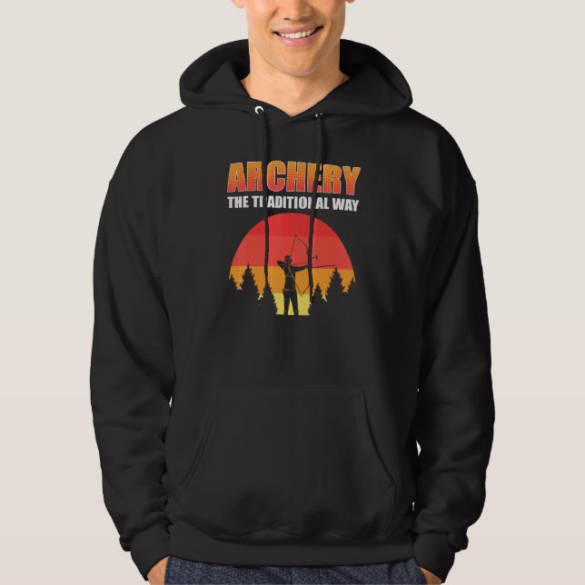 Bogenschießen Die traditionelle Art Bow Jagd Bow u Hoodie (Vorderseite)