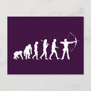 Bogenschießen-Evolution eines Bogenschiffs und ein Postkarte