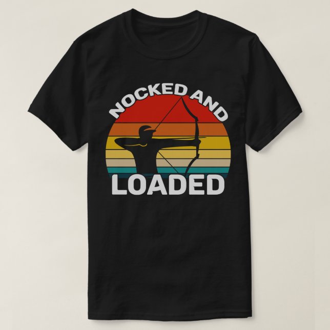 Bogenschießen geknotet und beladen T-Shirt (Design vorne)