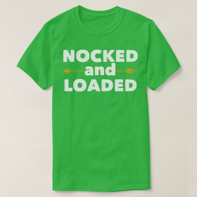 Bogenschießen geknotet und beladen T-Shirt (Design vorne)