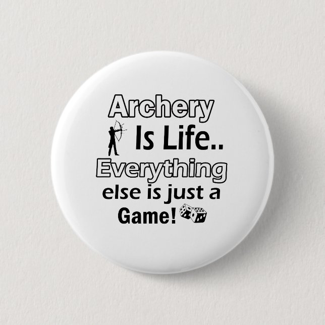 Bogenschießen-Geschenkartikel Button (Vorderseite)