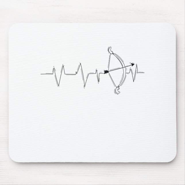 Bogenschießen Herzfürs Pfeil und Bogen Mousepad (Vorne)