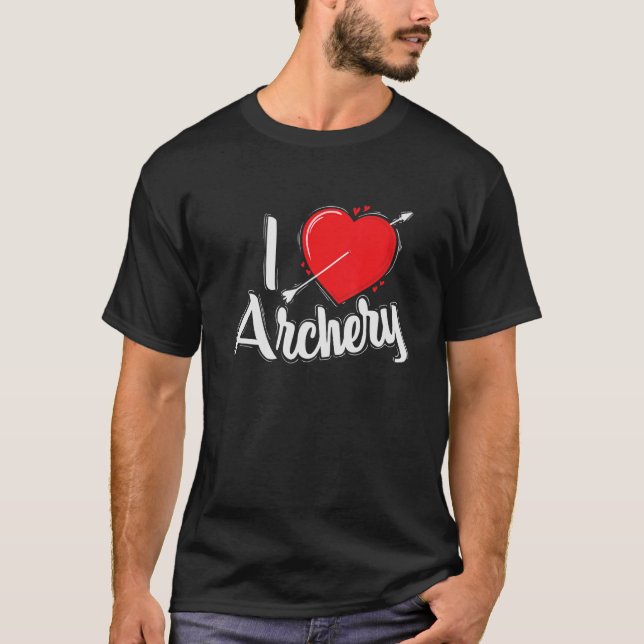 Bogenschießen I Liebe T-Shirt (Vorderseite)