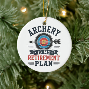 Bogenschießen ist mein Rentenplan Bogenschütze Keramik Ornament