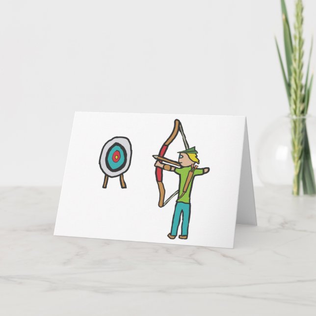 Bogenschießen Karte (Vorderseite)