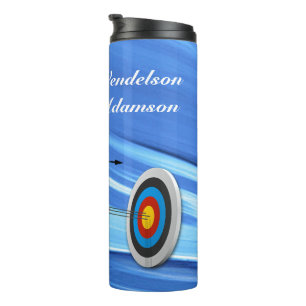 Bogenschießen mit Archer und Ziel Eleganter Hinter Thermosbecher