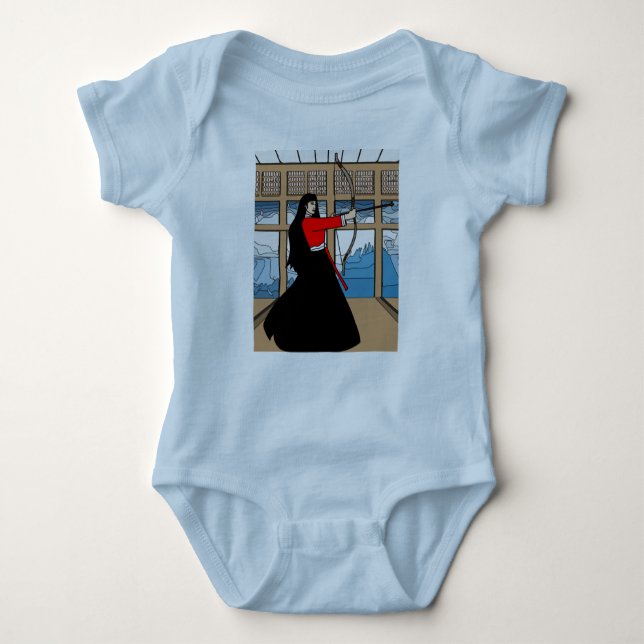 Bogenschießen mit Bow und Pfeil Baby Strampler (Vorderseite)