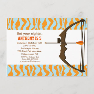 Bogenschießen mit bunter einladung