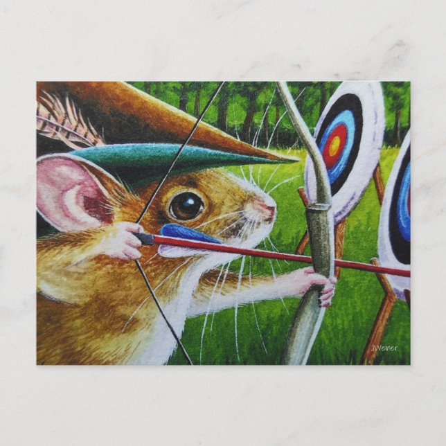 Bogenschießen-Mousenbogen und Arkadenfarben Kunst  Postkarte (Vorderseite)