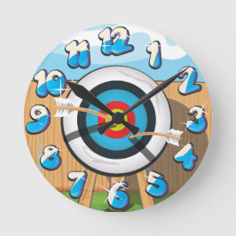 Bogenschießen Runde Wanduhr