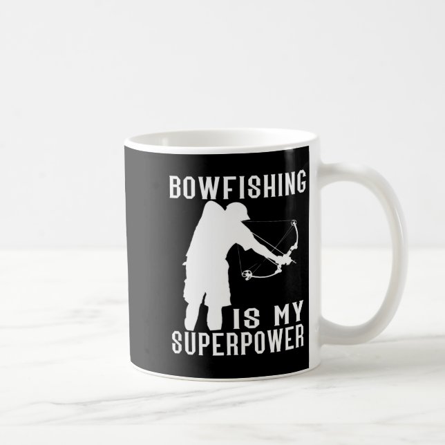 Bogenschießen Superpower Fisch Bogenschütze Angler Kaffeetasse (Rechts)