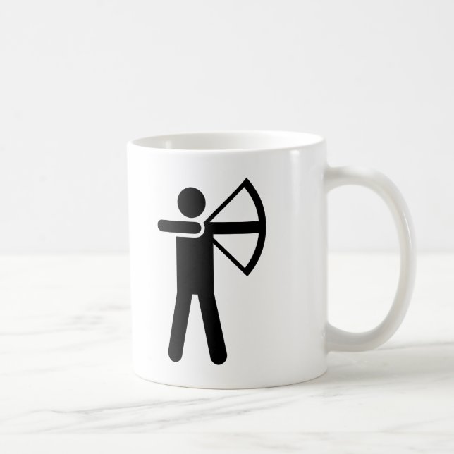 Bogenschießen-Symbol Kaffeetasse (Rechts)