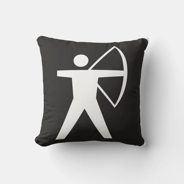 Bogenschießen-Symbol-Kissen Kissen (Vorderseite)