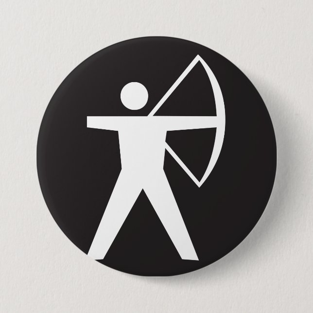Bogenschießen-Symbol-Knopf Button (Vorderseite)