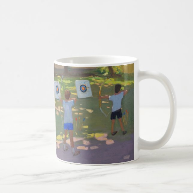Bogenschießen üben Frankreich Kaffeetasse (Rechts)
