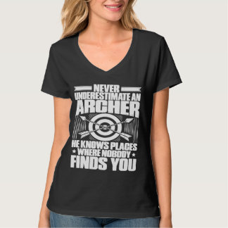 Bogenschießen unterschätzen niemals einen Bogensch T-Shirt