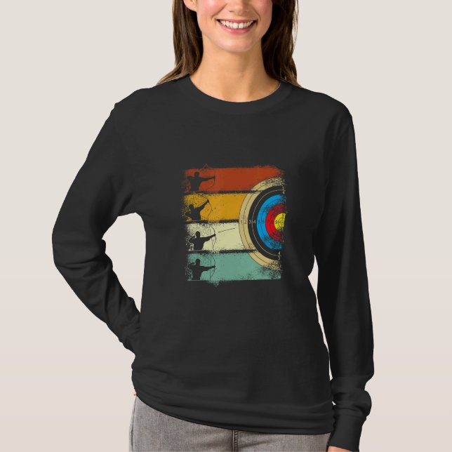 Bogenschießen Vintag Retro T-Shirt (Vorderseite)