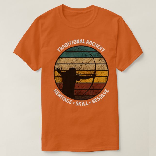 Bogenschießen-Vintage Bogenschützen T-Shirt (Design vorne)