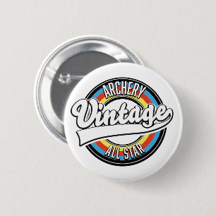 Bogenschießen Vintages Allstar-Logo Button