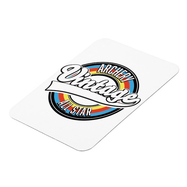Bogenschießen Vintages Allstar-Logo Magnet (Linke Seite)